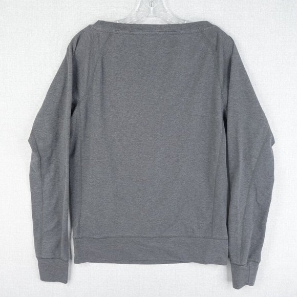 Nike Sweatshirt Womens Small Gray Long Sleeve Dri Fit Round Neck Stretch - Picture 4 of 9